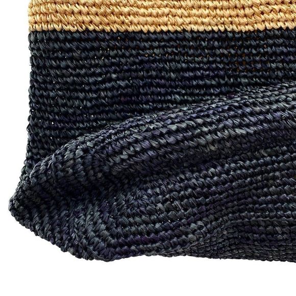 Kayu Women's Elin Two Tone Raffia Woven Tote New - Picture 15 of 16